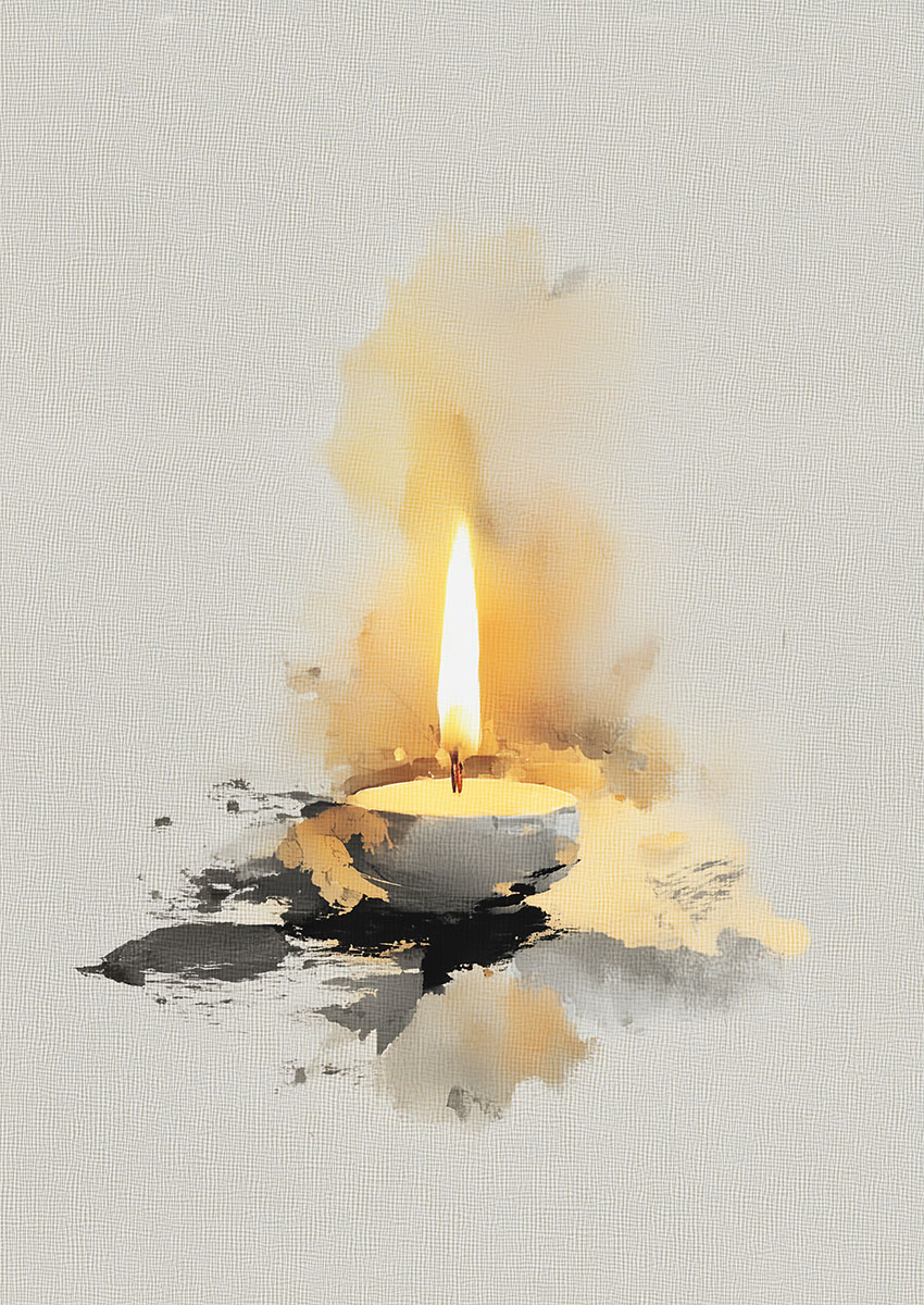 Candlelight Artwork Canvas Print & Poster Wall Art - AI PRINT LAB